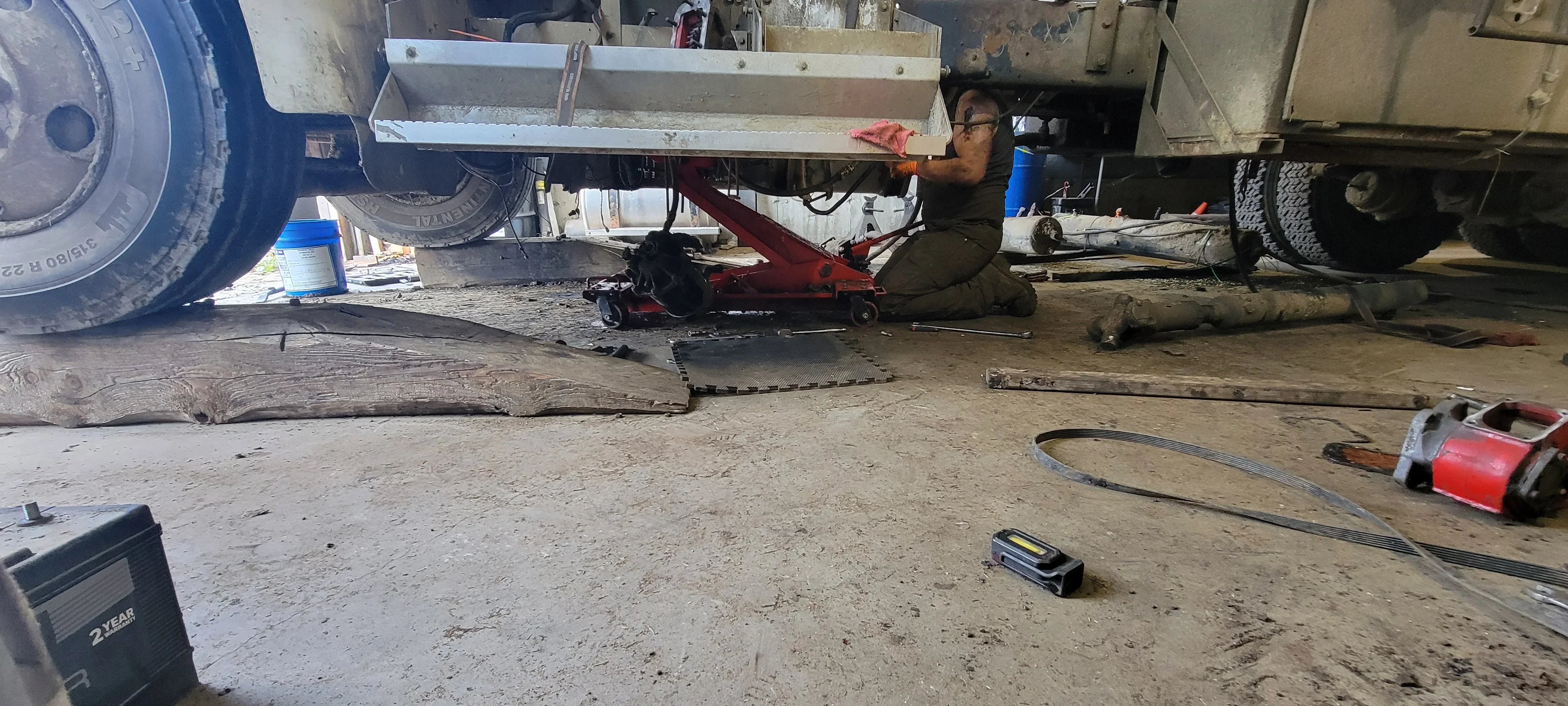 Truck Repair Underway