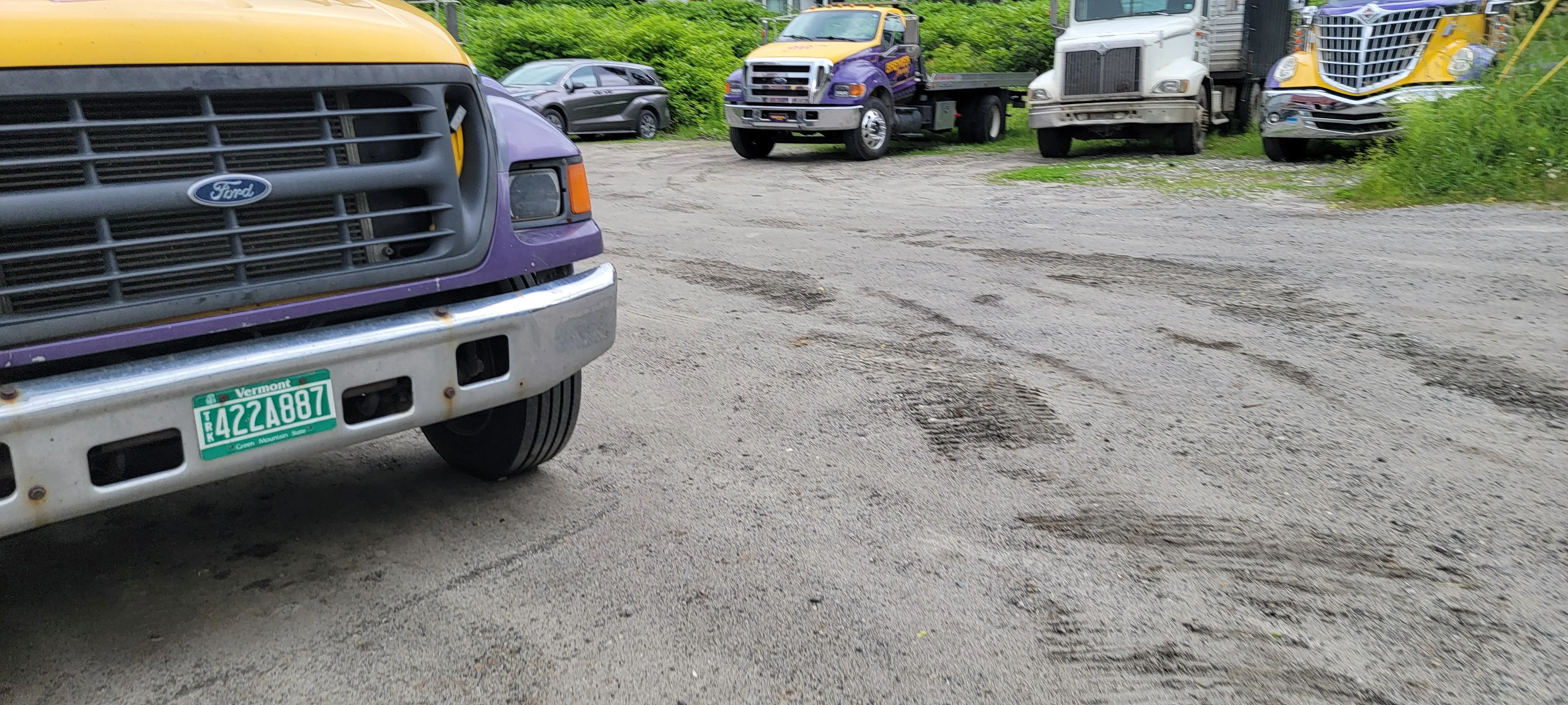 Tow Truck Fleet In Yard