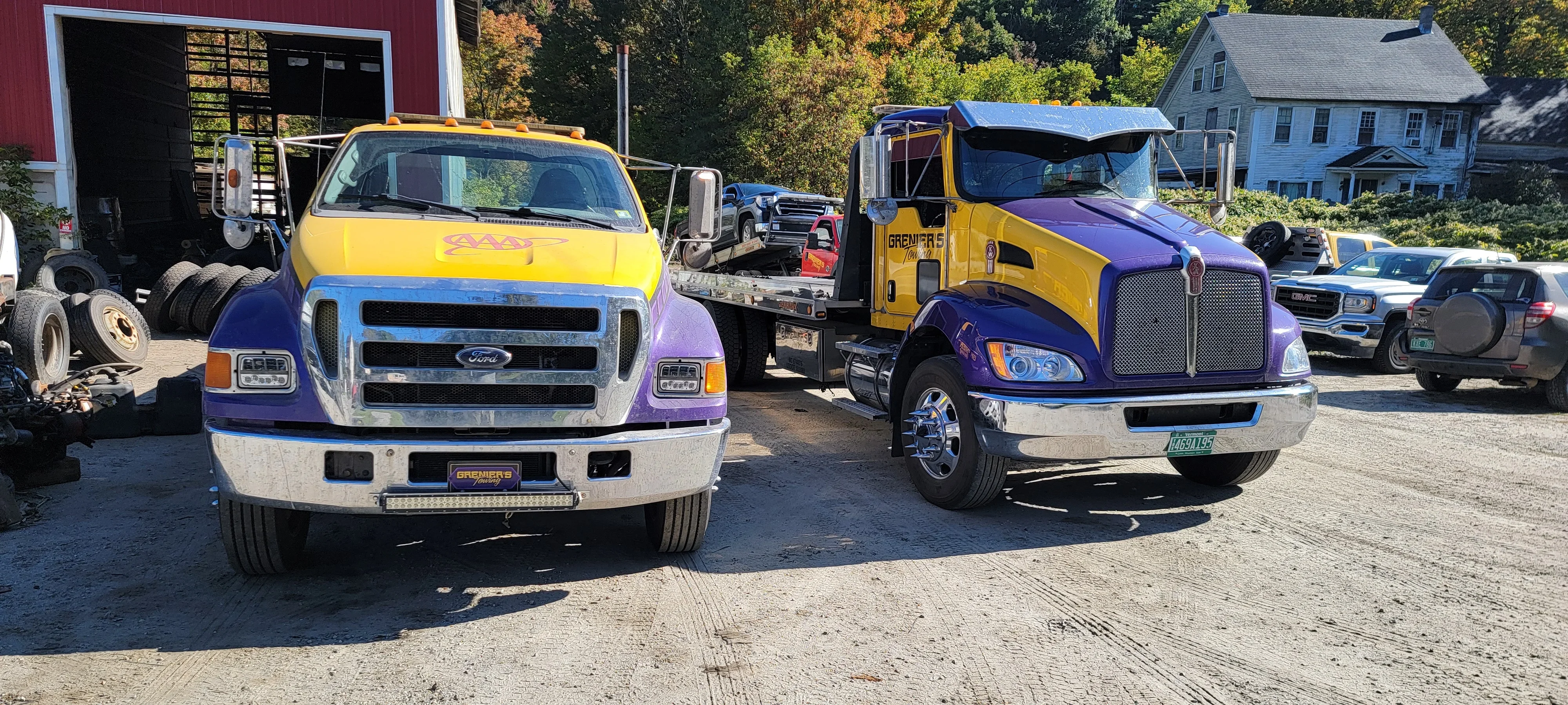 Tow Trucks at Repair Facility