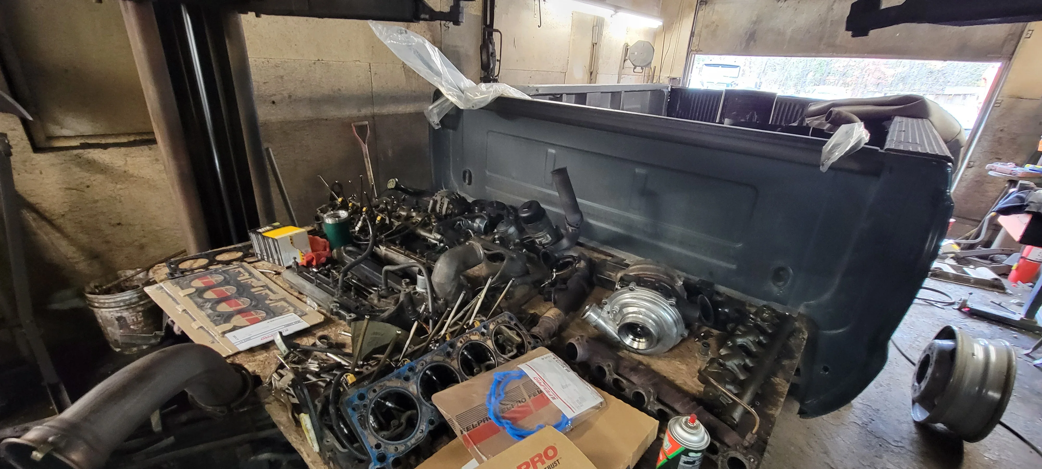 Truck Engine Repair Workshop