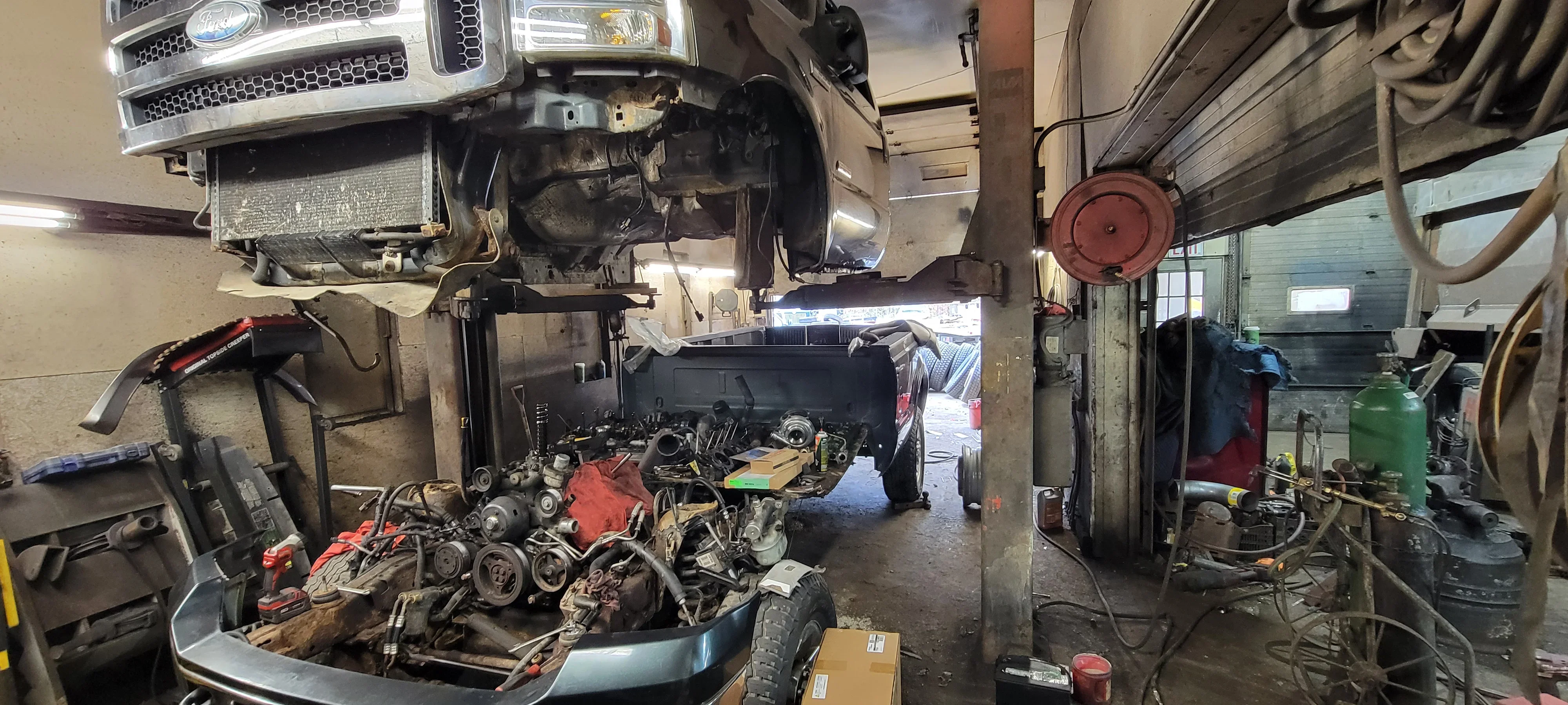 Truck Engine Repair Workshop