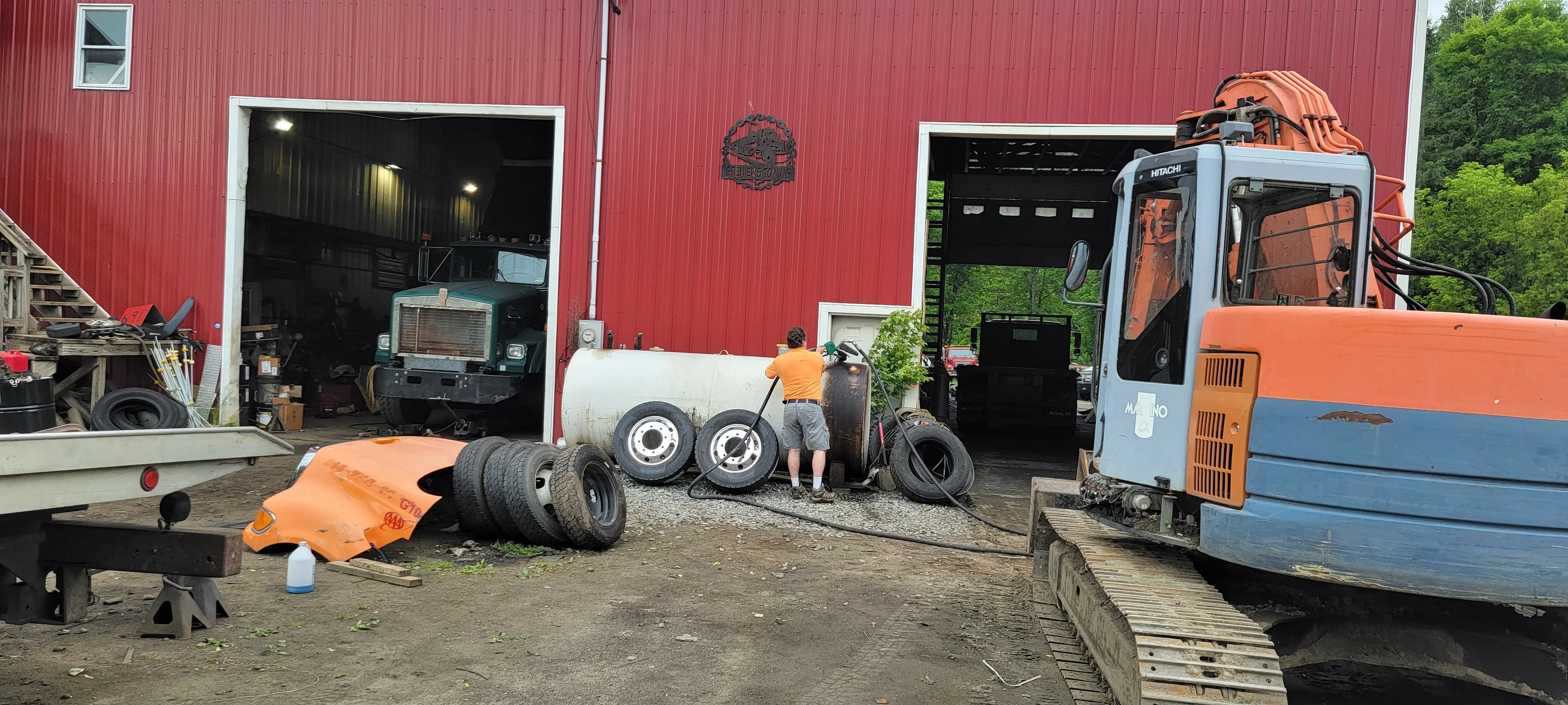 Truck Repair and Excavator Work