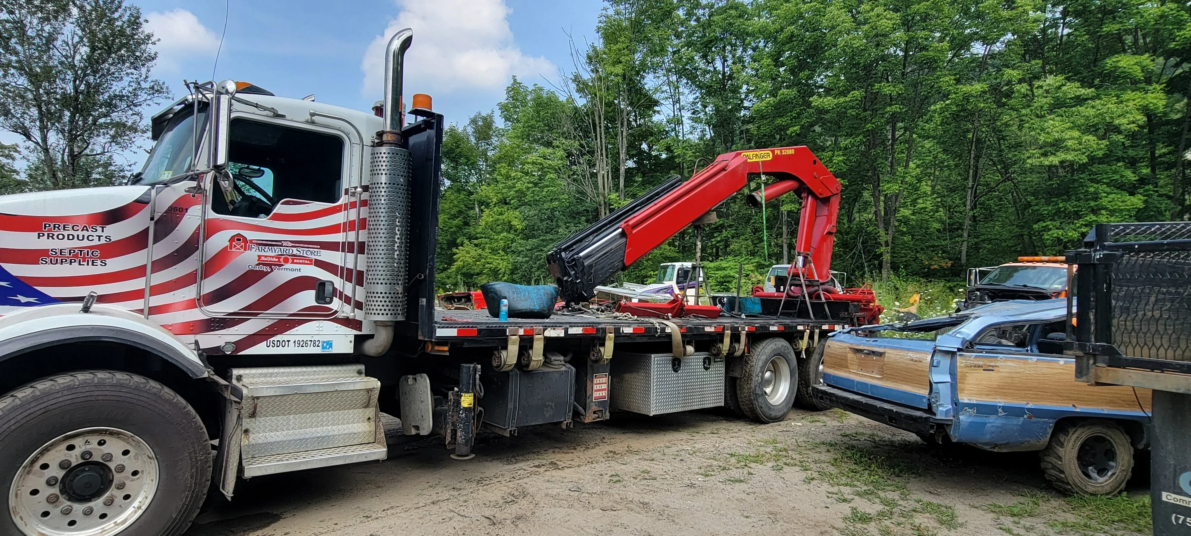 Flatbed Truck Recovery Operation