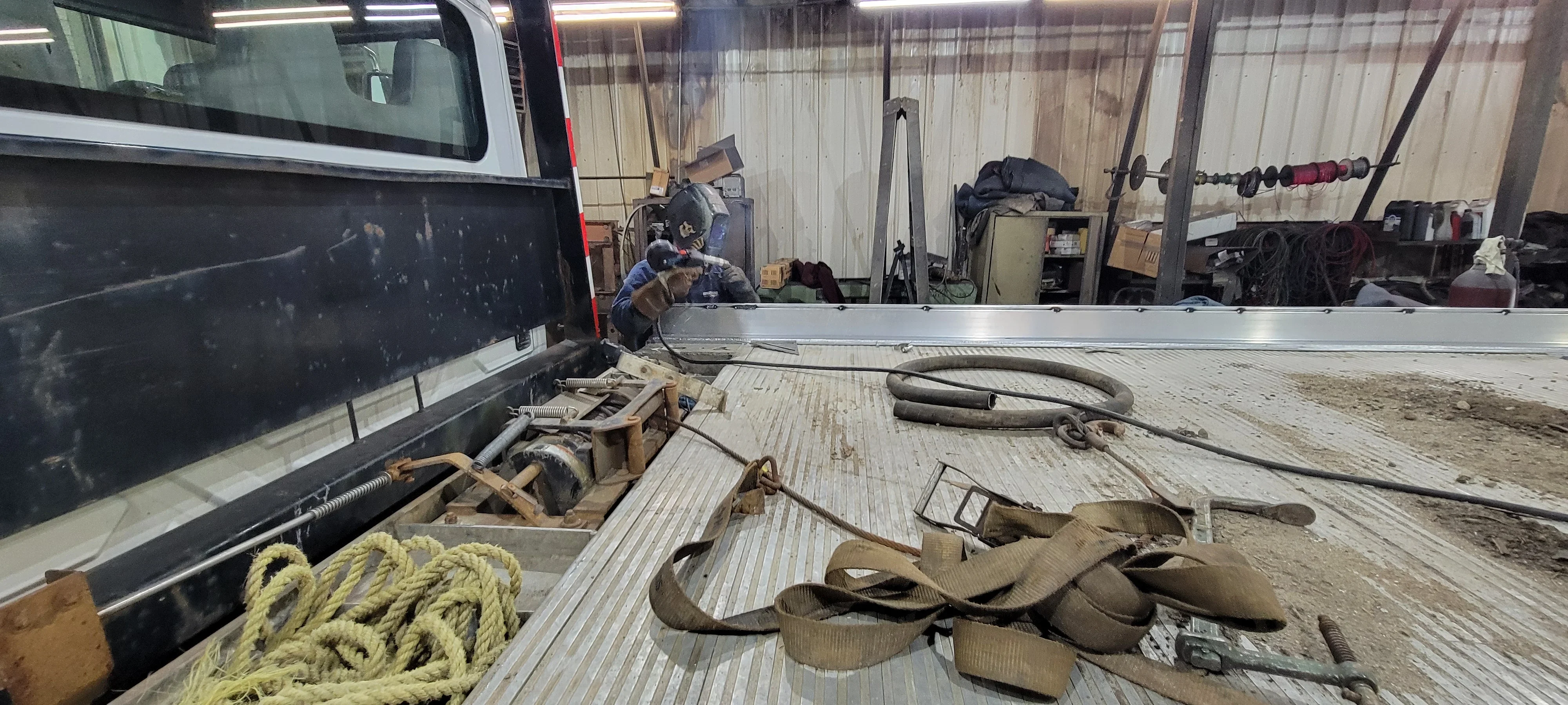 Truck Repair Workshop Scene